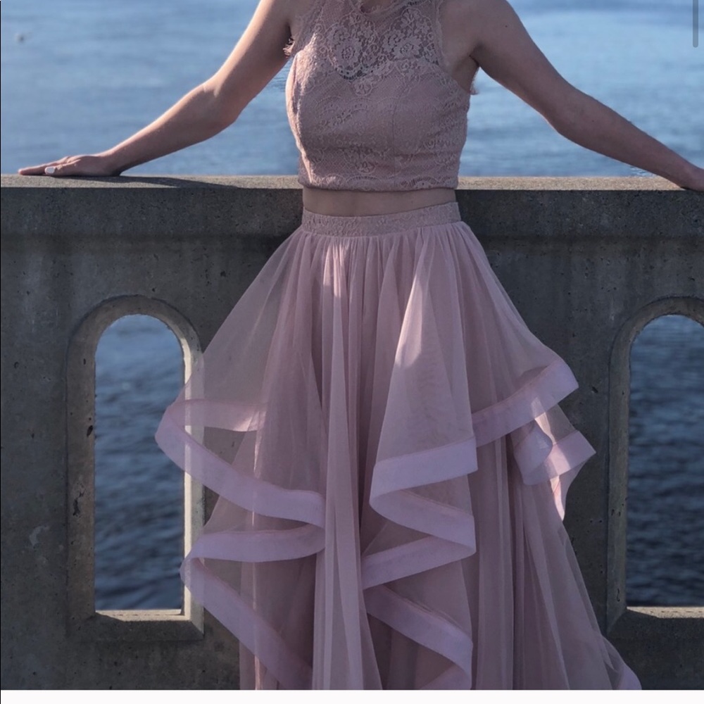 two piece prom dress